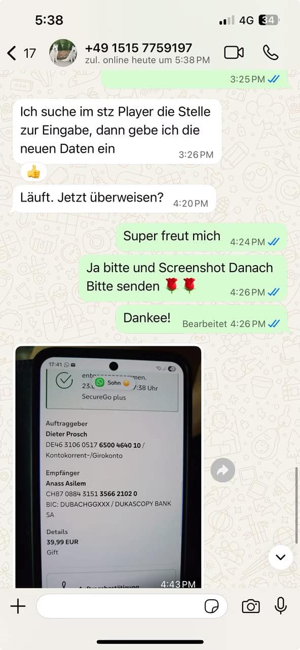 IPTV Subscription – Best Plans in HD, 4K, and Ultra HD with Free Trial 16 Screenshot einer Kundenbestätigung für eine IPTV-Zahlung